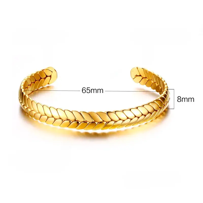 Bracelete Masculino em Aço Inoxidável Escamas - Image 7
