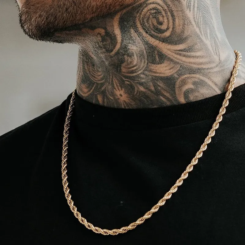 Corrente Masculina Trançada 40cm em Aço Inoxidável - Image 7