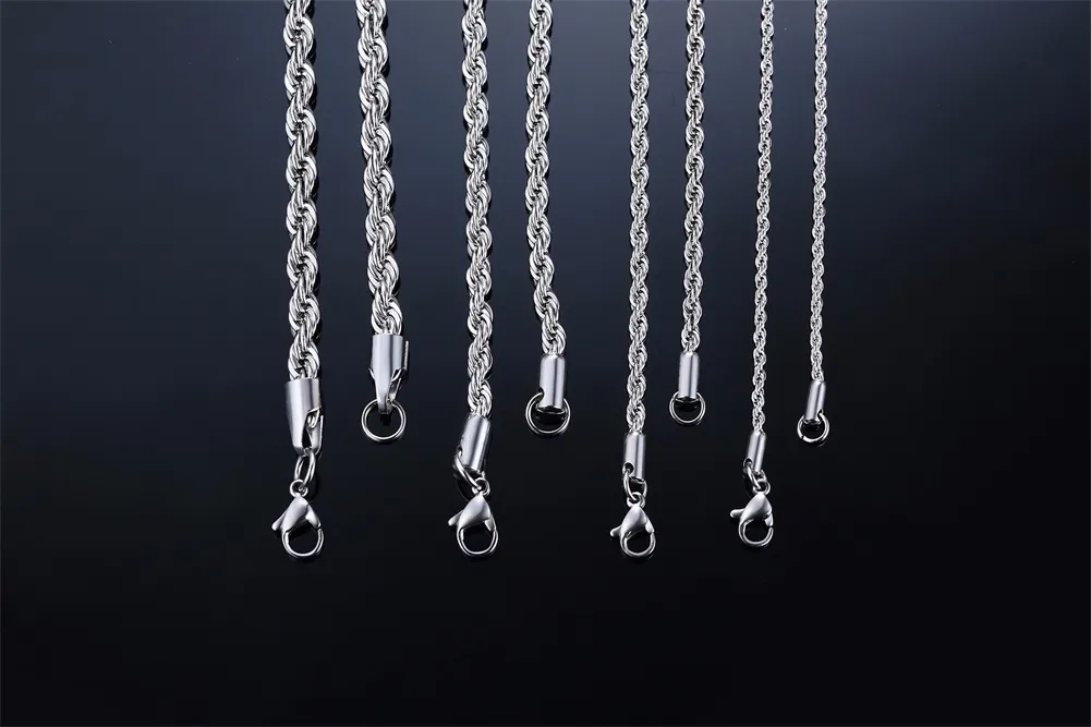 Corrente Masculina Trançada 50cm em Aço Inoxidável - Image 7