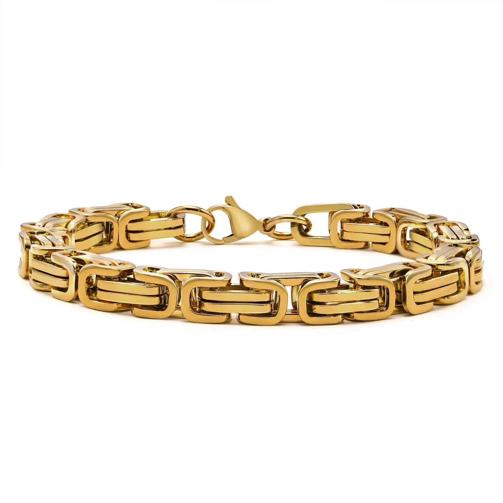 Pulseira Masculina Corrente Bizantina Erohs em Aço Inoxidável - Image 5
