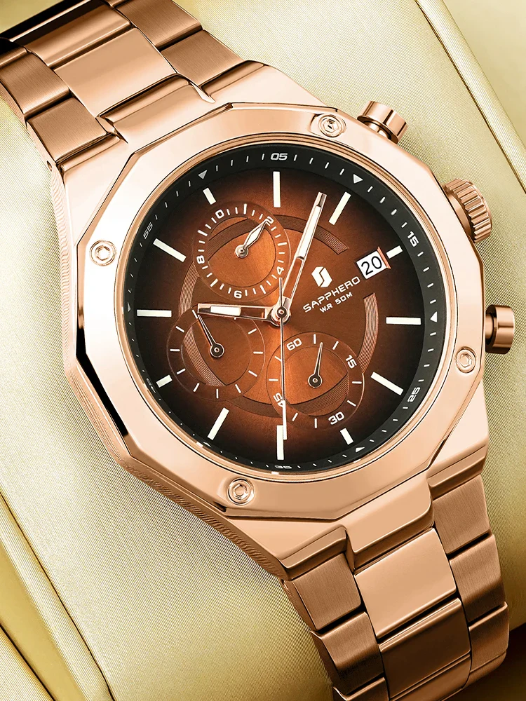 Relógio Masculino em Aço Inox Golden - Image 3